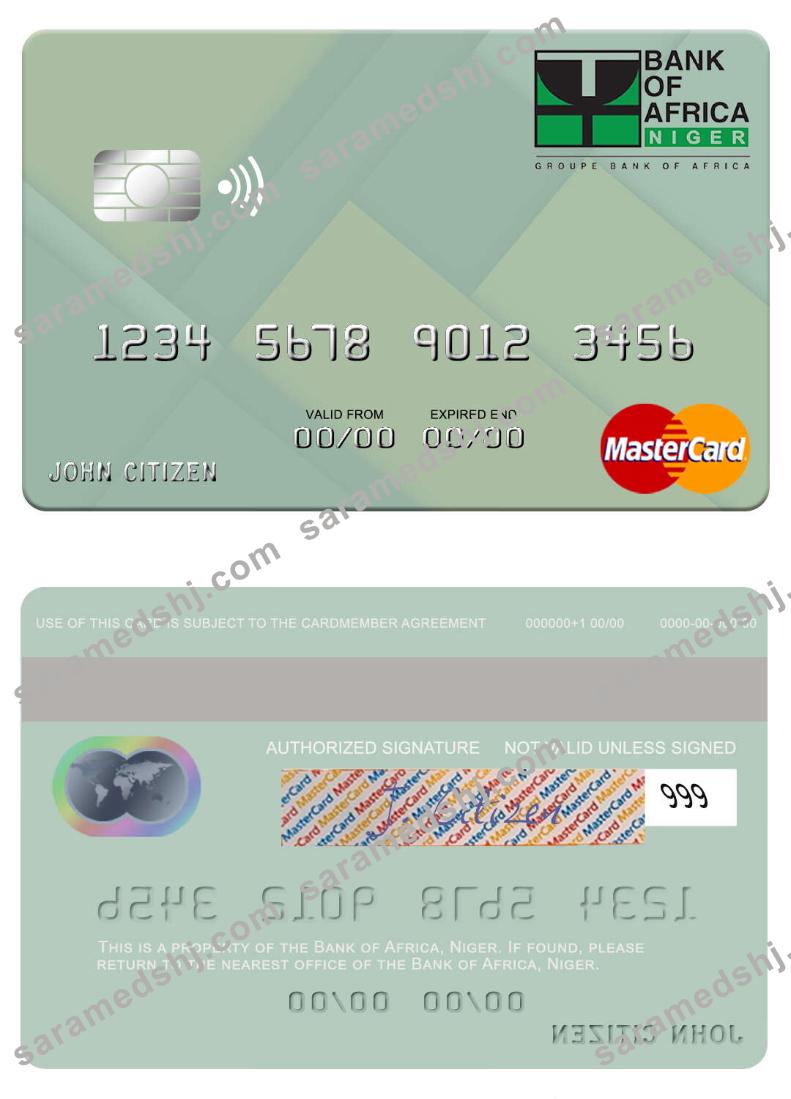 Niger Bank of Africa mastercard